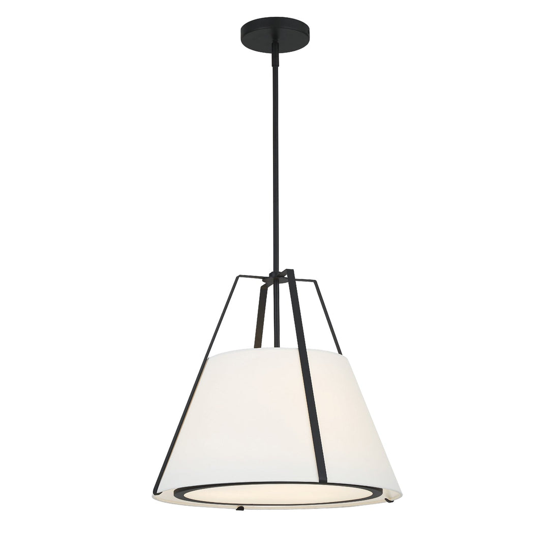 Fulton 3 Light Black Chandelier Crystorama