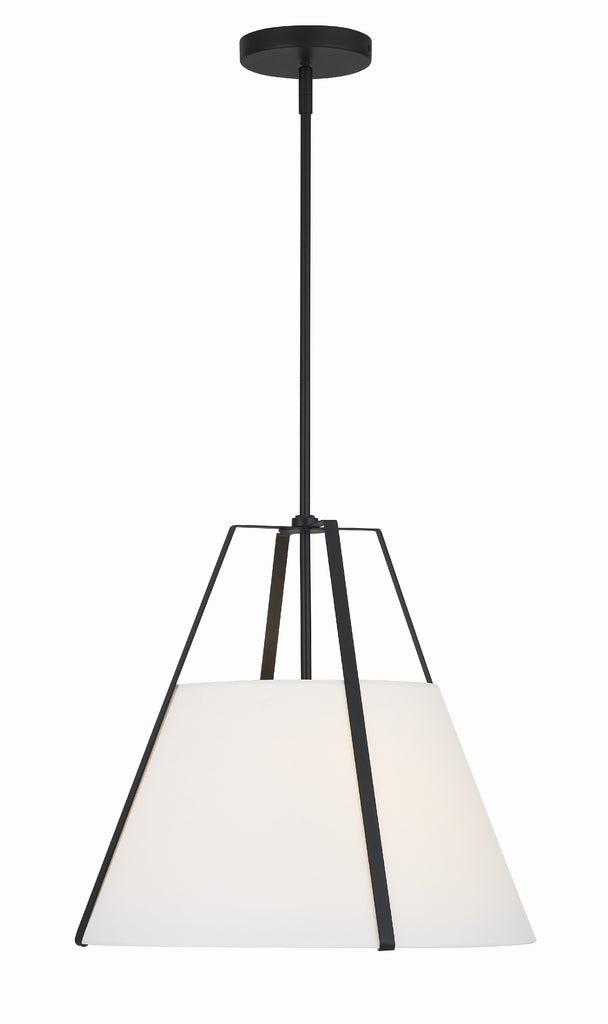 Fulton 3 Light Black Chandelier Crystorama