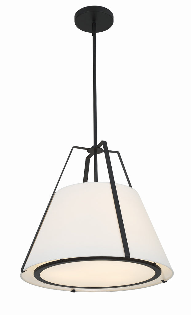 Fulton 3 Light Black Chandelier Crystorama