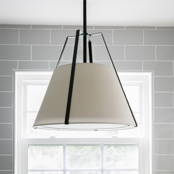 Fulton 3 Light Black Chandelier Crystorama