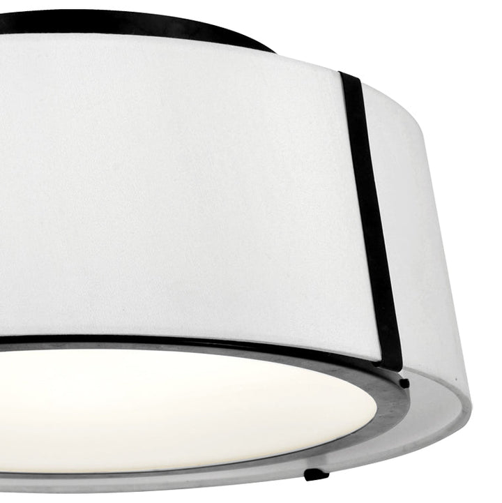 Crystorama Crystorama Fulton 3 Light Matte Black Semi Flush Mount