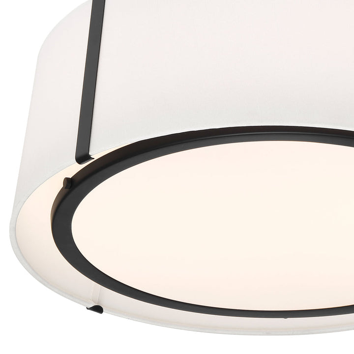 Crystorama Crystorama Fulton 3 Light Matte Black Semi Flush Mount