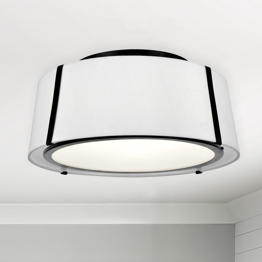 Crystorama Crystorama Fulton 3 Light Matte Black Semi Flush Mount