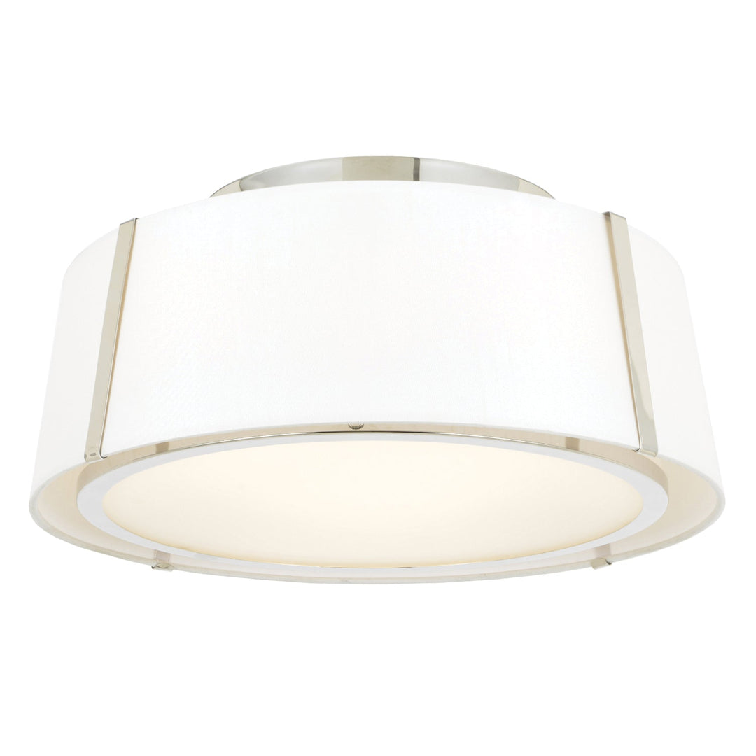 Crystorama Crystorama Fulton 3 Light Polished Nickel Semi Flush Mount