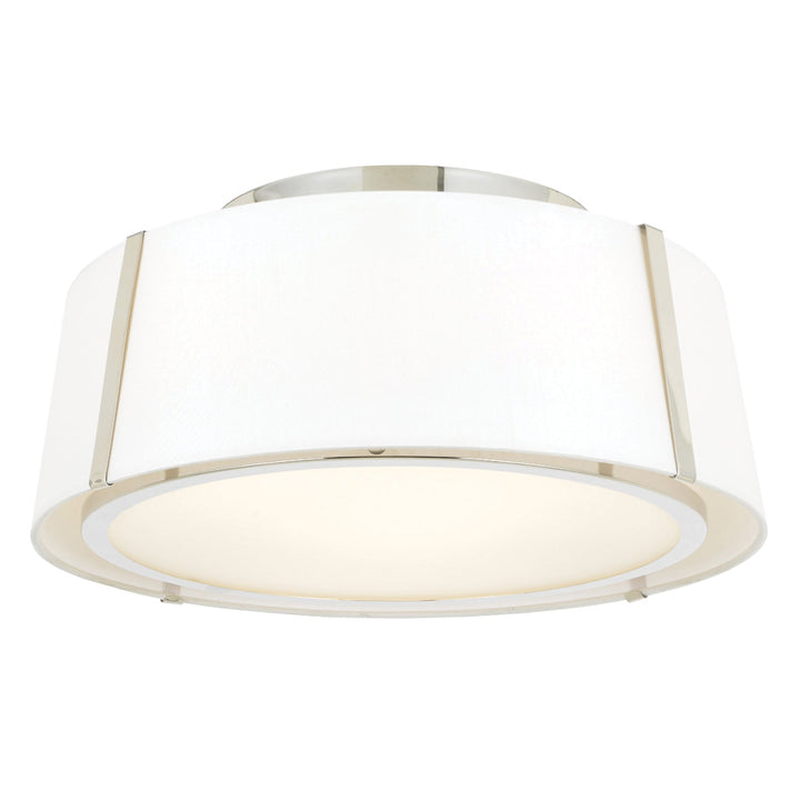 Crystorama Crystorama Fulton 3 Light Polished Nickel Semi Flush Mount