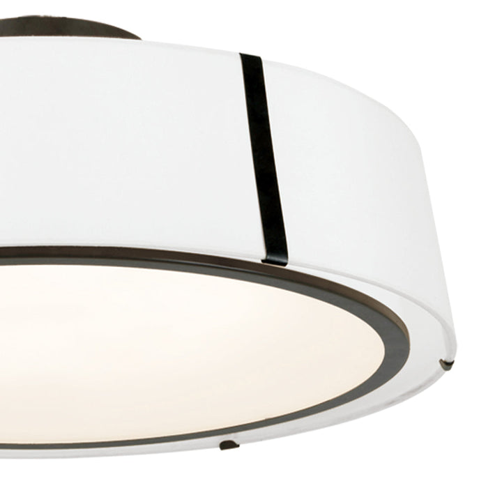 Crystorama Crystorama Fulton 6 Light Matte Black Semi Flush Mount