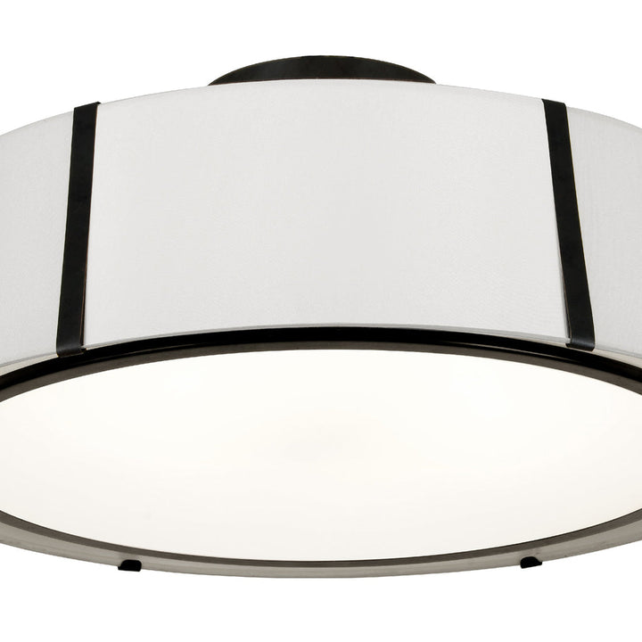 Crystorama Crystorama Fulton 6 Light Matte Black Semi Flush Mount