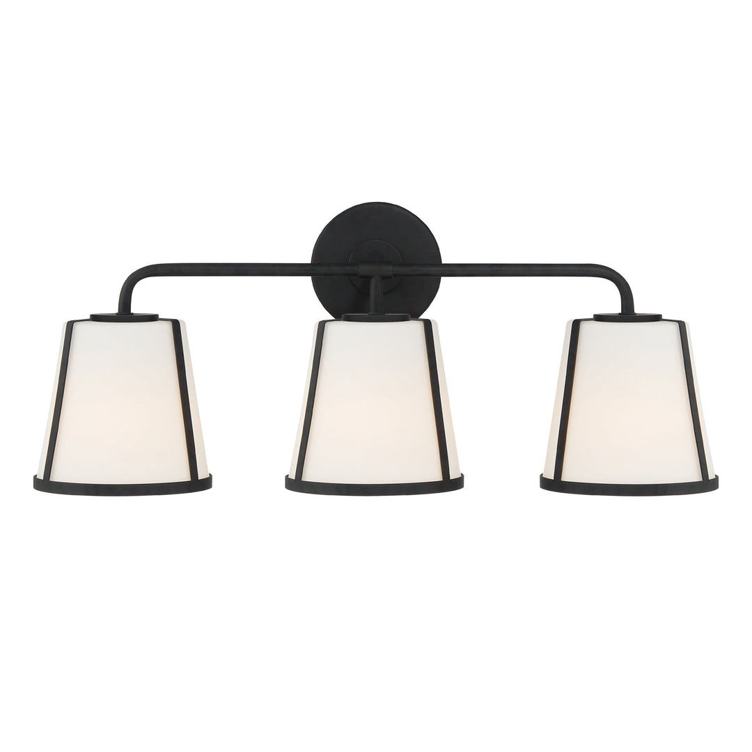 Crystorama Crystorama Fulton 3 Light Black Bathroom Vanity