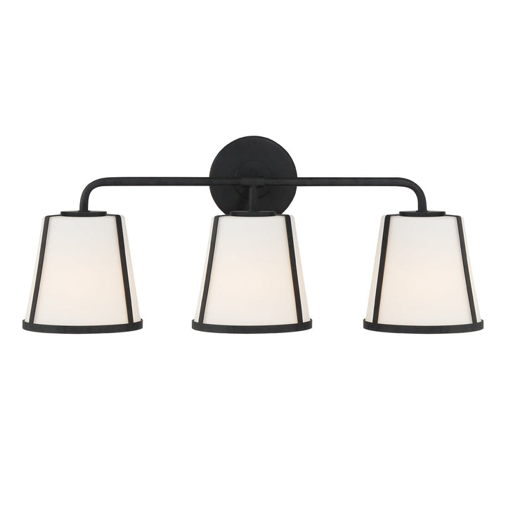 Crystorama Crystorama Fulton 3 Light Black Bathroom Vanity