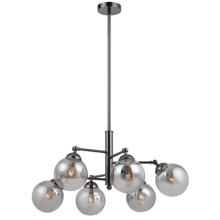 40W X 6 PRATO METAL/GLASS 6 LIGHTS CHANDELIER Cal Lighting