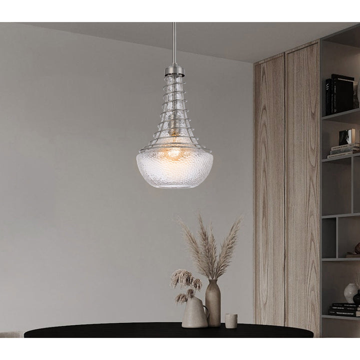 60W BARABOO METAL/GLASS MINI PENDANT Cal Lighting