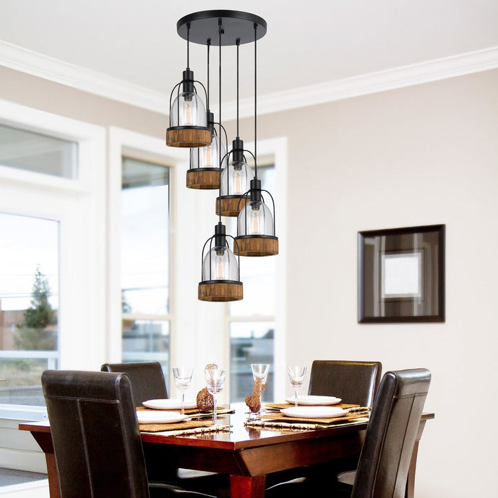 60W X 5 BEACON PENDANT FIXTURE(EDISON BULBS NOT INCLUDED) Cal Lighting