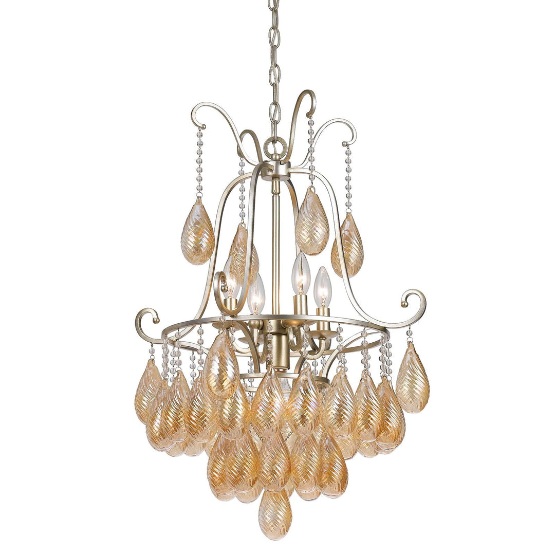60W X 5 MARION GLASS CHANDELIER Cal Lighting