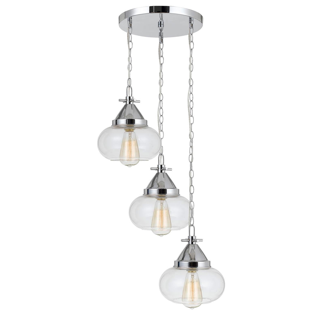 60W X 3 MAYWOOD GLASS PENDANT (EDISON BULBS NOT INCLUDED) Cal Lighting