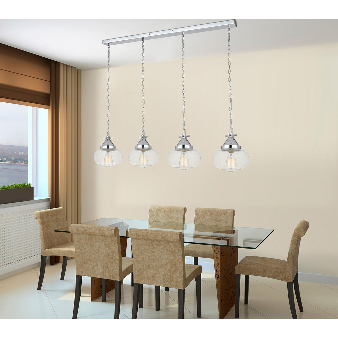 60W X 4 MAYWOOD GLASS PENDANT (EDISON BULBS NOT INCLUDED) Cal Lighting