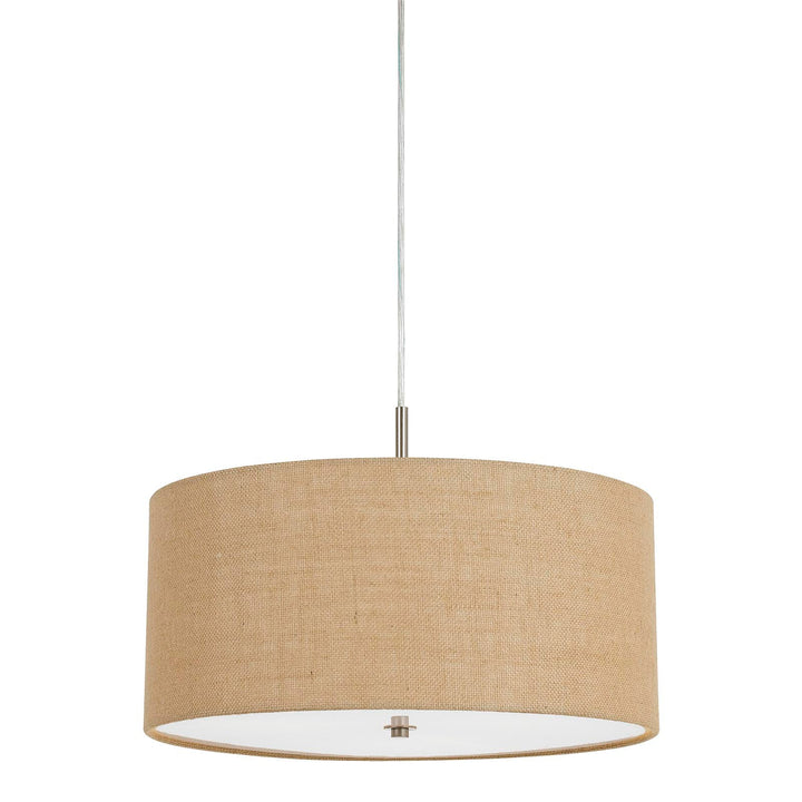 60W X 3 ADDISON BURLAP DRUM PENDANT Cal Lighting