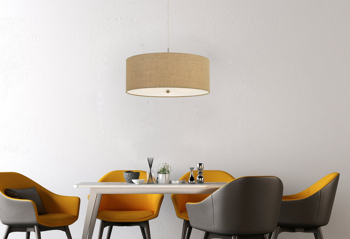 60W X 3 ADDISON DRUM PENDANT FIXTURE. DIA:24" Cal Lighting