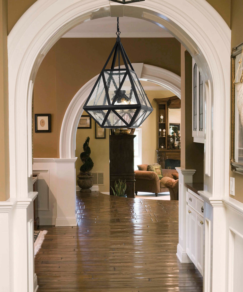 60W X 4 TOWNSENDGLASS CHANDELIER (EDISON BULBS NOT INCLUDED) Cal Lighting