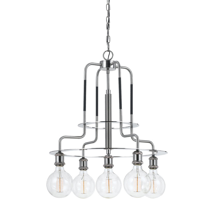 60W X 5 TRANSFORMERMETAL  CHANDELIER (EDISON BULBS INCLUDED) Cal Lighting