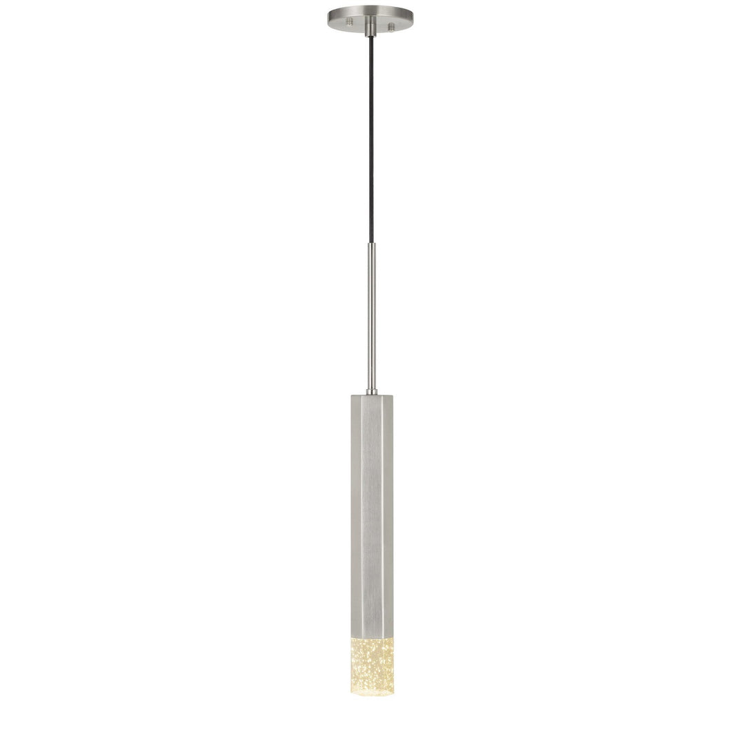 TROY INTEGRATED LED DIMMABLE HEXAGONALUMINUM CASTED 1 LIGHT PENDANT WITH GLASS DIFFUSER Cal Lighting