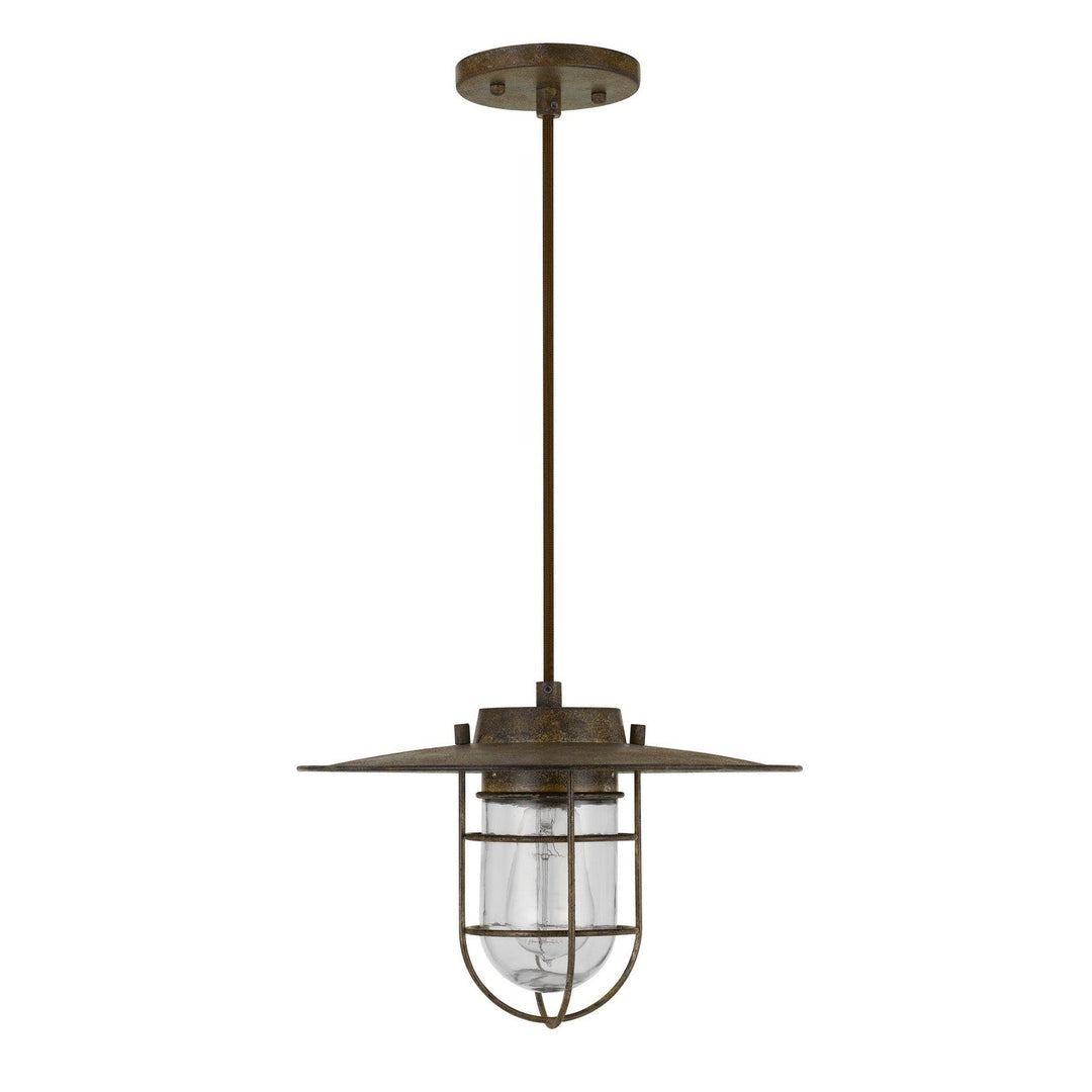 OWENTON OLD INDUSTRIAL METAL PENDANT WITH GLASS SHIELD (EDISON BULB NOT INCLUDED) Cal Lighting