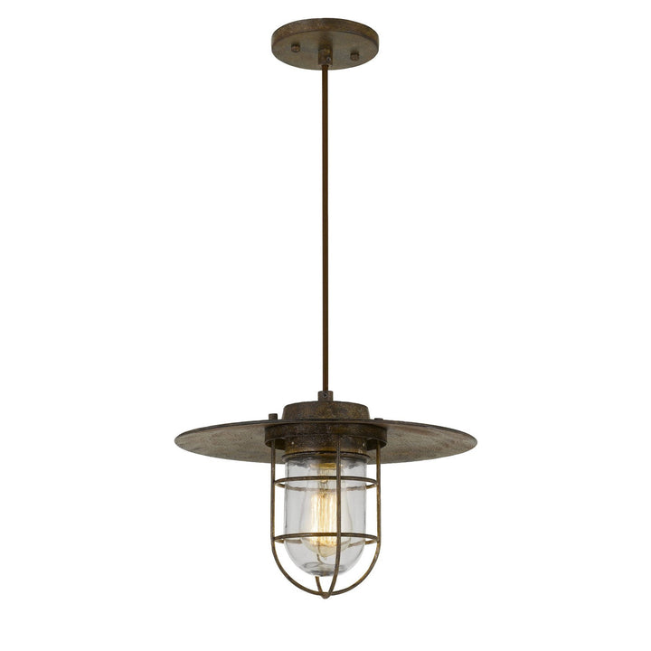 OWENTON OLD INDUSTRIAL METAL PENDANT WITH GLASS SHIELD (EDISON BULB NOT INCLUDED) Cal Lighting