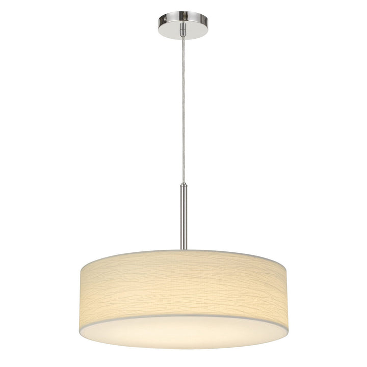 LED 18W DIMMABLE PENDANT WITH DIFFUSER AND HARDBACK FABRIC SHADE Cal Lighting