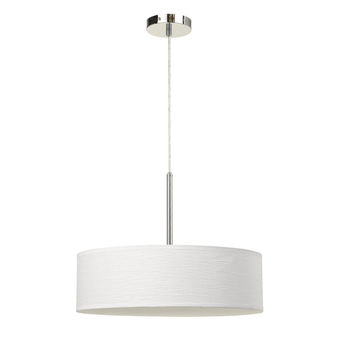 LED 18W DIMMABLE PENDANT WITH DIFFUSER AND HARDBACK FABRIC SHADE Cal Lighting