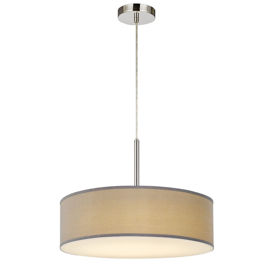 LED 18W DIMMABLE PENDANT WITH DIFFUSER AND HARDBACK FABRIC SHADE Cal Lighting