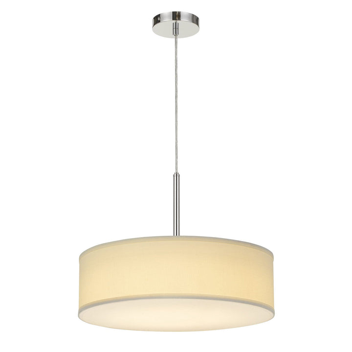 LED 18W DIMMABLE PENDANT WITH DIFFUSER AND HARDBACK FABRIC SHADE Cal Lighting