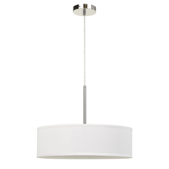 LED 18W DIMMABLE PENDANT WITH DIFFUSER AND HARDBACK FABRIC SHADE Cal Lighting