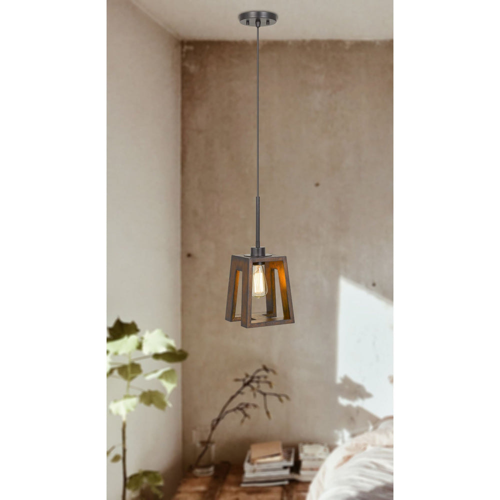 60W BIEL WOOD PENDANT (EDISON BULB NOT INCLUDED) Cal Lighting