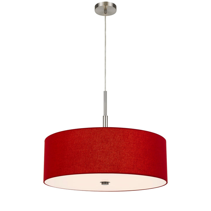 60W X 4 LONOKE PENDANT FIXTURE WITH HARDBACK DRUM SHADE Cal Lighting