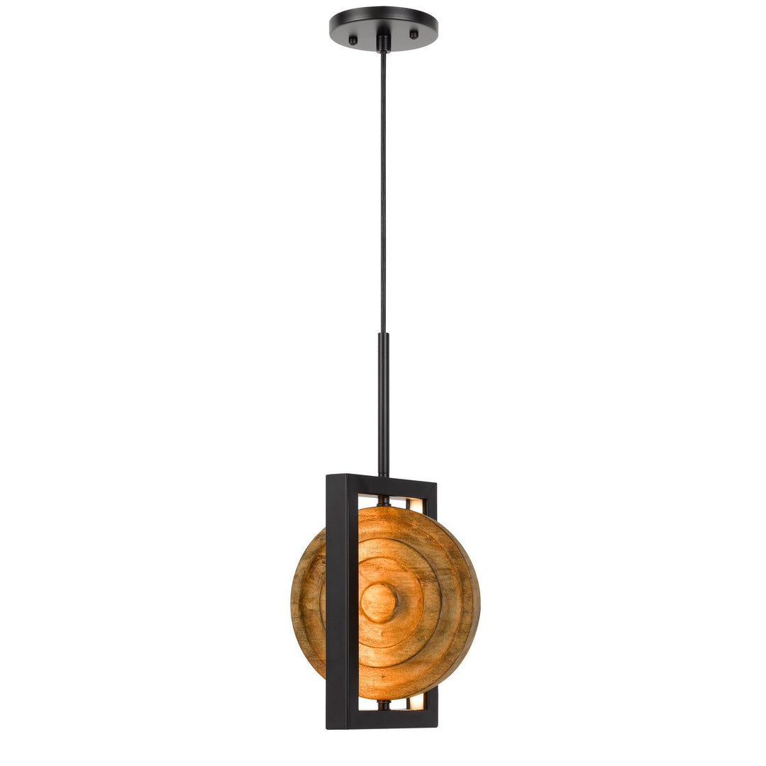 FANO INTEGRATED DIMMABLE LED WOOD/METAL MINI PENDANT FIXTURE. 16W, 1280 LUMEN. 3000K Cal Lighting