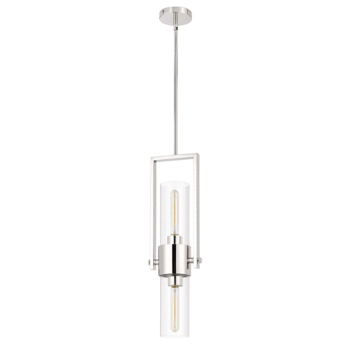 60W REDMOND METAL PENDANT WITH CLEAR GLASS SHADE Cal Lighting