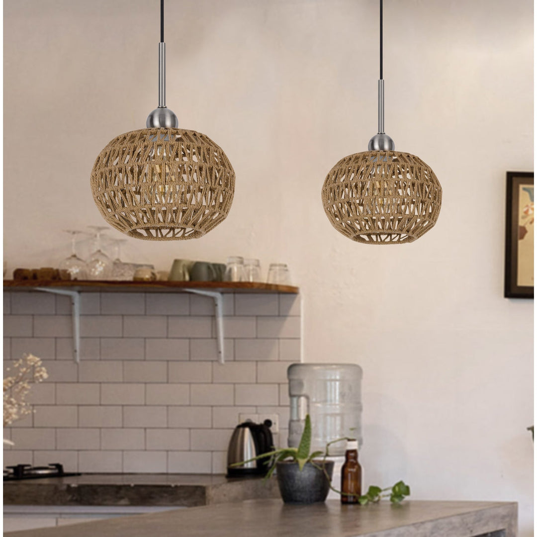 60W MEDAN ROPED PENDANT FIXTURE Cal Lighting