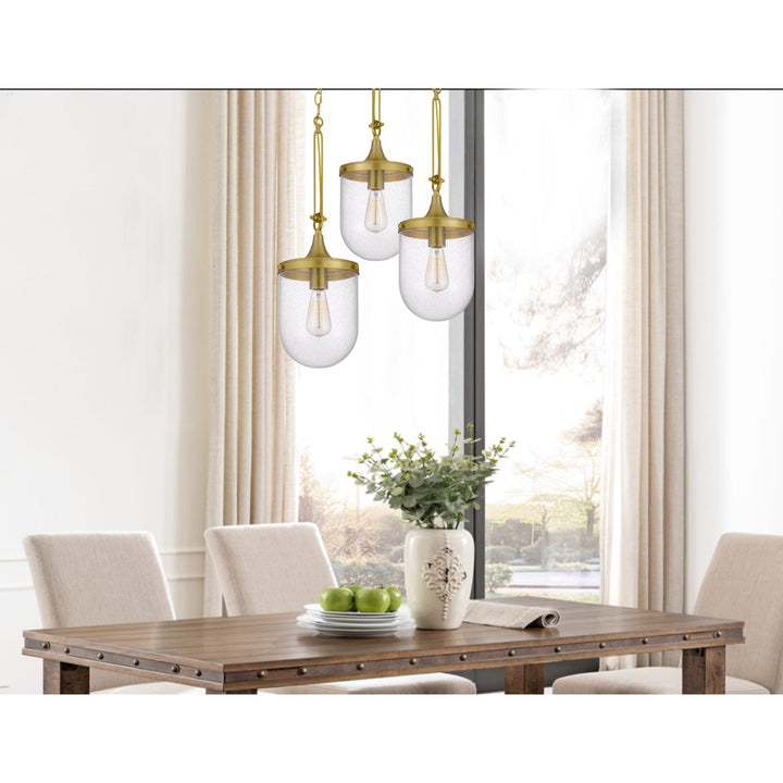 60W ITHACA BUBBLED GLASS PENDANT FIXTURE Cal Lighting