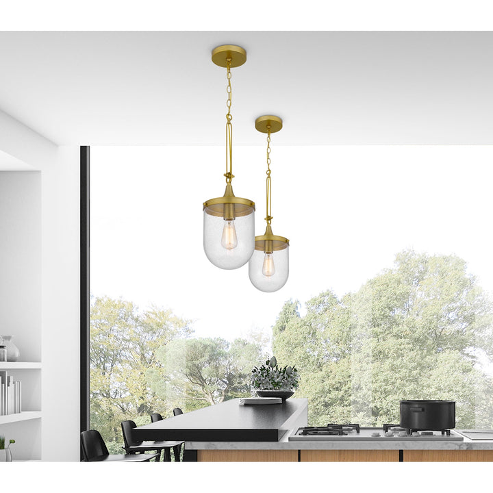 60W ITHACA BUBBLED GLASS PENDANT FIXTURE Cal Lighting