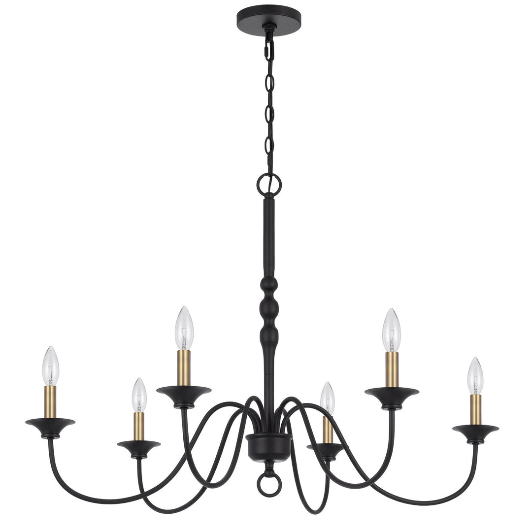 60W X 6 MARINO METAL CHANDELIER Cal Lighting