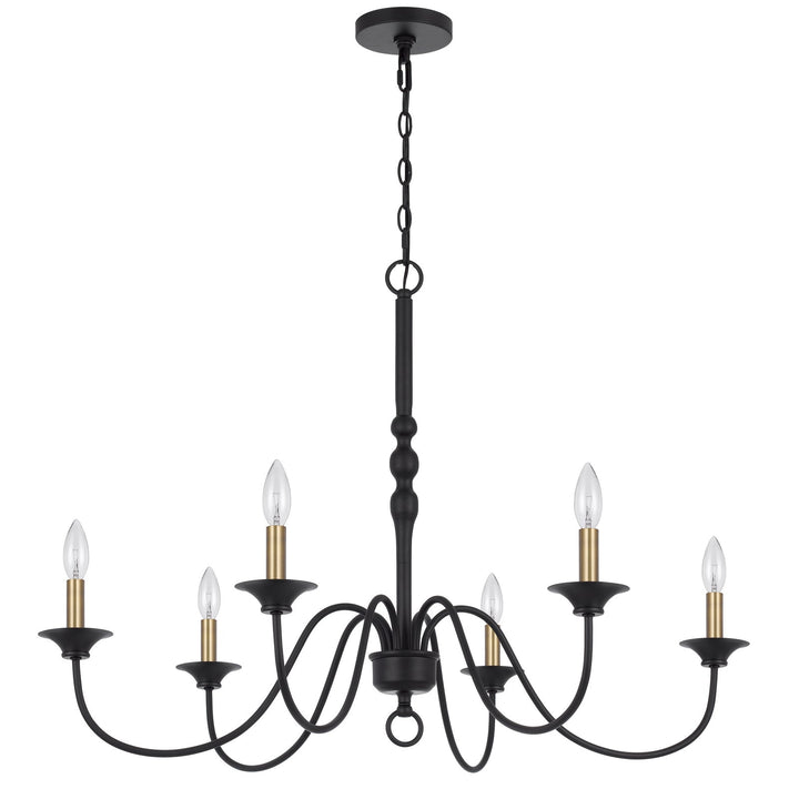 60W X 6 MARINO METAL CHANDELIER Cal Lighting