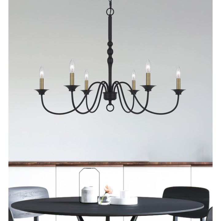 60W X 6 MARINO METAL CHANDELIER Cal Lighting