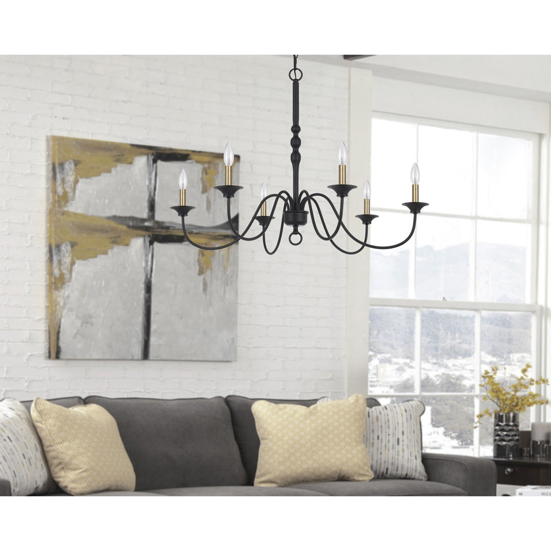 60W X 6 MARINO METAL CHANDELIER Cal Lighting