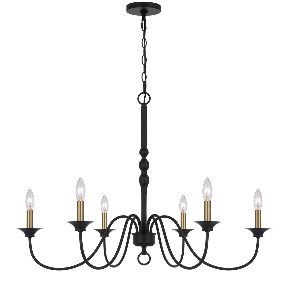 60W X 6 MARINO METAL CHANDELIER Cal Lighting