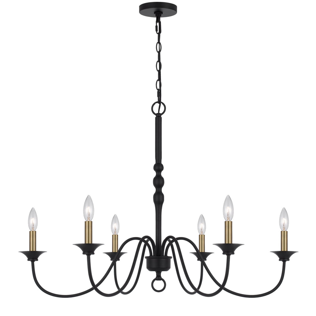 60W X 6 MARINO METAL CHANDELIER Cal Lighting