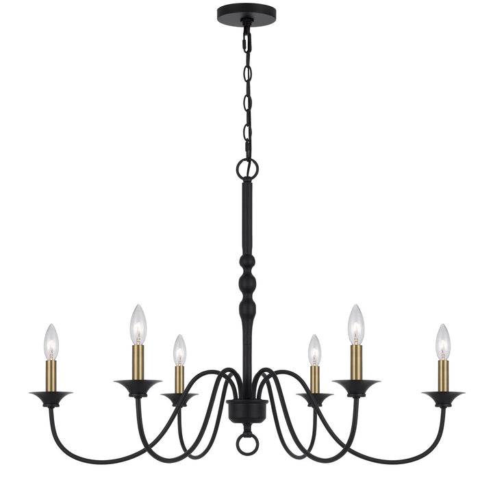 60W X 6 MARINO METAL CHANDELIER Cal Lighting