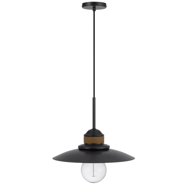 60W MINEOLA METAL MINI PENDANT WITH BURLAP DESIGN Cal Lighting