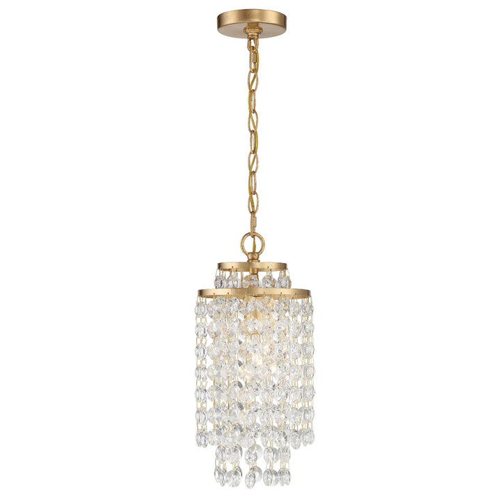 Gabrielle 1 Light Antique Gold Mini Pendant Crystorama