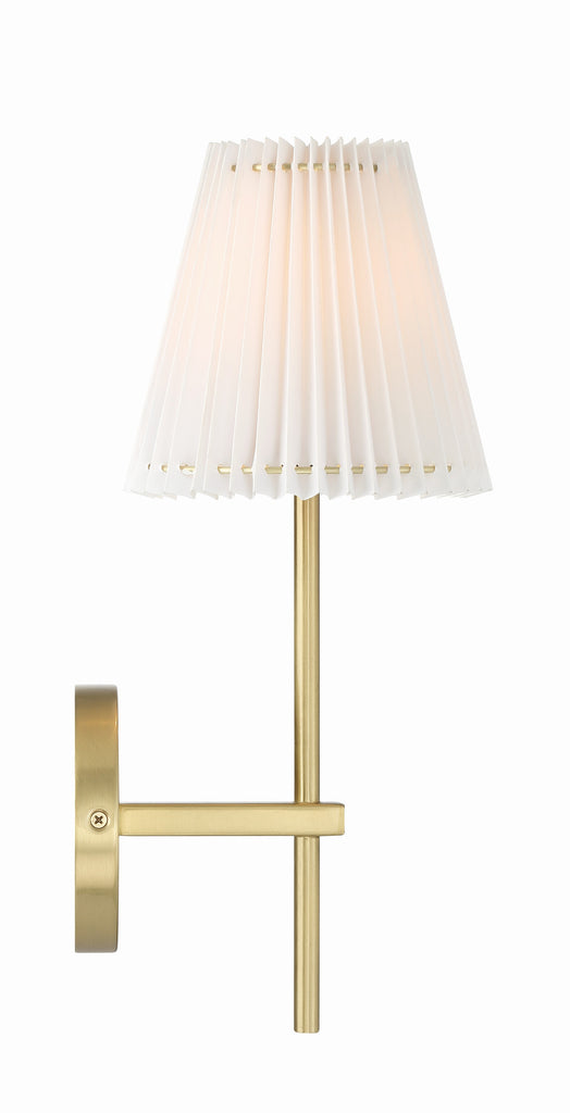 Gamma 1 Light Aged Brass Sconce Crystorama