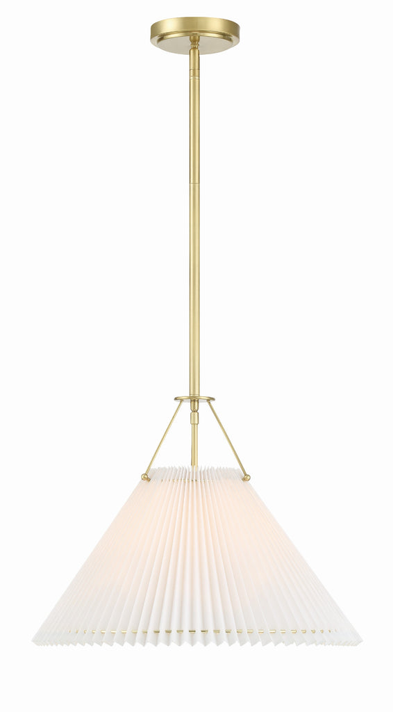 Gamma 1 Light Aged Brass Chandelier Crystorama