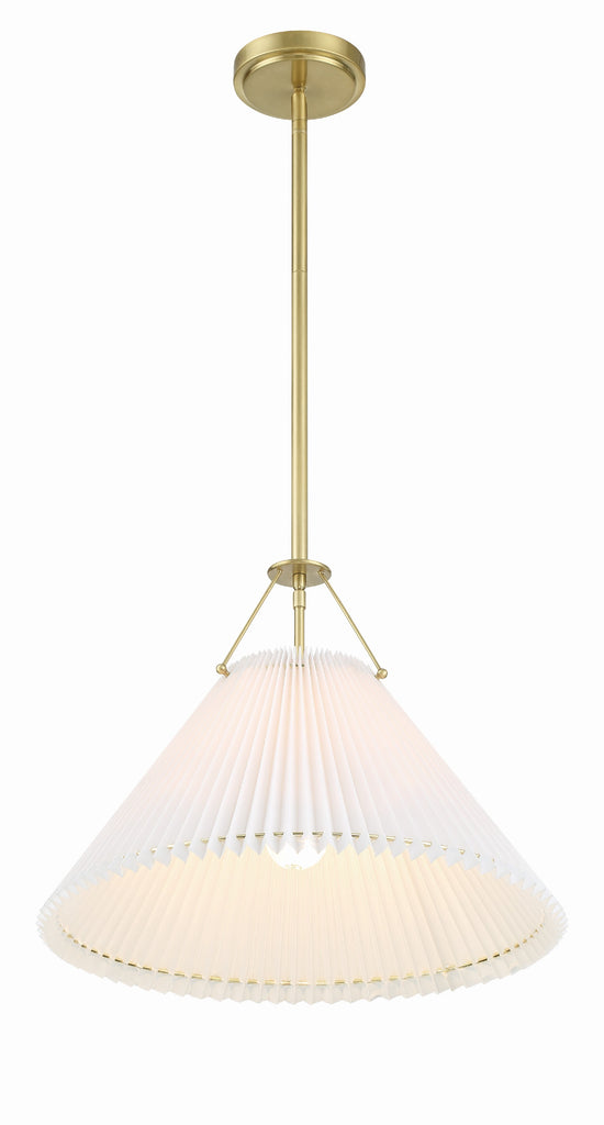 Gamma 1 Light Aged Brass Chandelier Crystorama